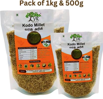 VK Stores Premium Strength Kodo Millet (Varagu) for Stronger Bones and Health Benefits Kodo Millet