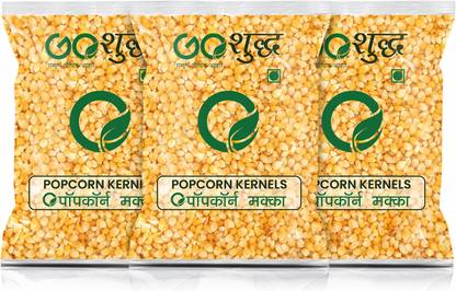 Goshudh Popcorn Kernels (Maize / Makka) 500gm Each (Pack of 3)- 1500g Corn