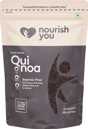 Nourish You Black Quinoa Seeds | Rich in Protein, Dietary Fibre, Iron & Calcium Quinoa