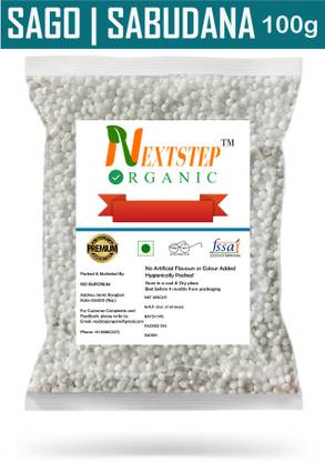 NEXTSTEP ORGANIC Premium Quality Sabudana | Saksak | Rabia | Sagu Sago