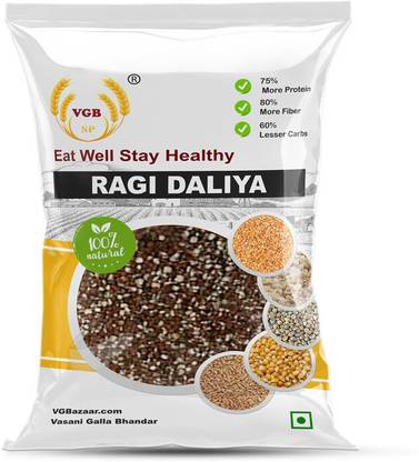 VGBNP Natural Finger millet Porridge (Ragi Daliya) Pure Nachani Seeds Dalia - 500g Ragi