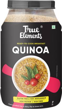 True Elements Gluten Free Quinoa - High Protein, High Fibre , Ready to Cook Breakfast Quinoa