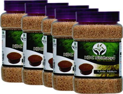 HDC SIRIDHANYA (Unpolished & Organic) Natural Grains Little millets (1kg Per Pack) Pack of (5 Kg) Little Millet