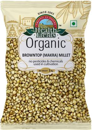HealthFields Organic Browntop Millet (Makra), Nutrient-Rich Gluten-Free Grains Browntop Millet