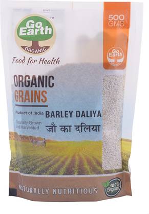LABEL GO EARTH Organic Jav Daliya/Barley Daliya Nutrients Rich-500gm Broken Wheat