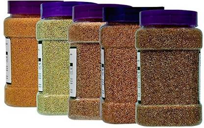 HDC SIRIDHANYA Unpolished Buchhi method prepared 750gm each millets packed in Jar Mixed Millet