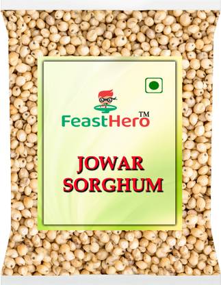 Feasthero Best Quality Jowar Sabut (Sorghum Millet Whole Grain)- 1kg (Packing) Jowar
