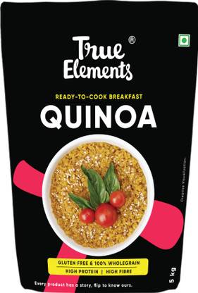True Elements Gluten Free Quinoa - High Protein, High Fibre Quinoa, Ready to Cook Breakfast Quinoa