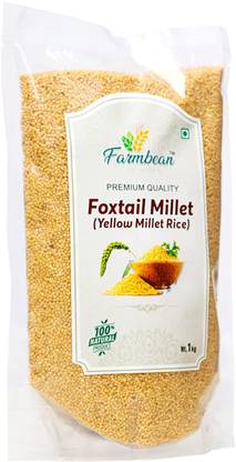Farmbean Foxtail Millets Grain 1kgYellow Millets,Kangni Whole Grains,Good Diabetic Food Foxtail Millet