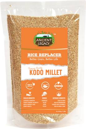 ANCIENT LEGACY Kodo Millet-Rice Replacement|Low GI, High Fiber, Gluten-Free|Ideal for Diabetics Kodo Millet