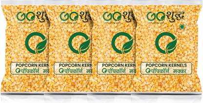 Goshudh Popcorn Kernels (Maize / Makka) 500gm Each (Pack of 4)- 2Kg Corn