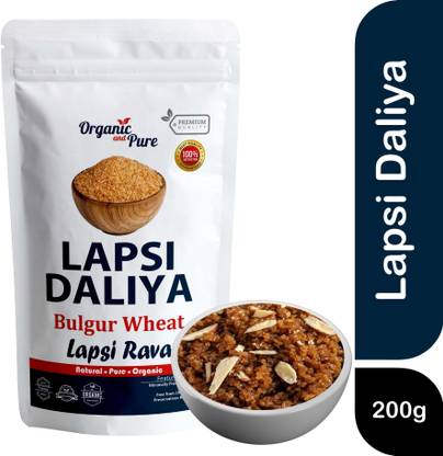 Organic and Pure Lapsi, Lapsi Rava, Lapsi Daliya, Laapsi, Lapsi Wheat, Daliya Lapsi (Zip Pack) Broken Wheat