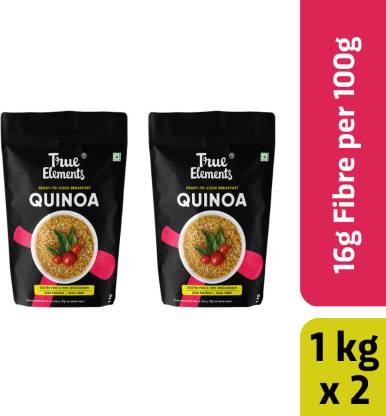 True Elements Gluten Free Regular Quinoa - High in Protein & Fibre, Ready to Cook Breakfast Quinoa