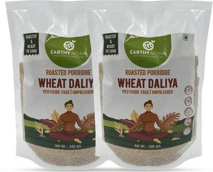 EARTHY MONK Weight loss Roasted Wheat Daliya | High Fiber| Easy Digestion| Organically Grown Broken Wheat