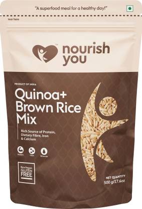Nourish You Quinoa with Brown Rice Mix | Gluten Free | Source of Calcium, Protein and Fibre Quinoa