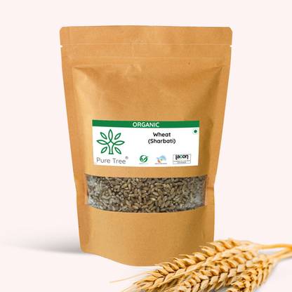 Pure Tree Certified Organic | Wheat MP Sihori | Gehu | Sharbati Wheat | Whole Wheat Grain Whole Wheat