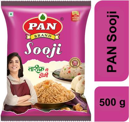 PAN Brand Sooji | 100% Semolina Powder | Trusted By Neetu Kapoor Whole Wheat