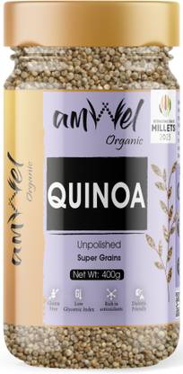 Amwel Quinoa Seeds 400g (Super Grains|Weight Loss|High Fiber)-Pack of Two=800g Quinoa