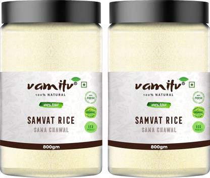 vamitv Samvat Rice (Sama Chawal / Samak) | Combo Pack (2x 800g) | 100% Natural & Pure Barnyard Millet