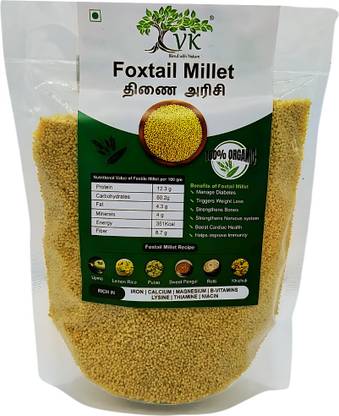 VK Stores Premium Strength Foxtail Millet (Thinai) for Stronger Bones and Health Benefits Foxtail Millet