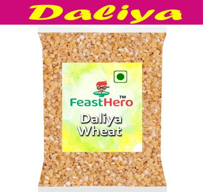 Feasthero Dalia (Broken Wheat) Uniform, medium-sized | Daliya Wheat | 500g Broken Wheat