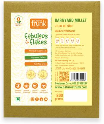 Nature's Trunk Barnyard Millet Flakes (Saava / Udalu) Barnyard Millet