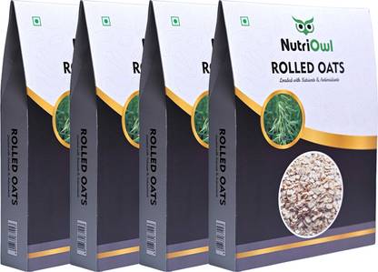 NutriOwl Rolled Oats | 100% Natural Wholegrain | Nutritious Breakfast Cereals Broken Wheat