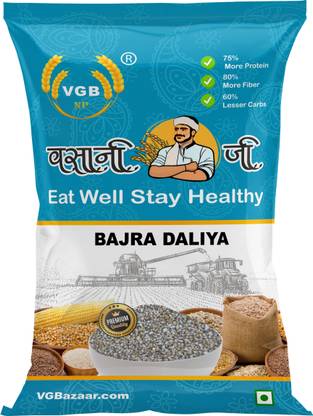 VGBNP बाजरा दलिया | पर्ल मिलेट दलिया | बाजरा दलिया | बाजरी दलिया -1 kg पर्ल मिलेट
