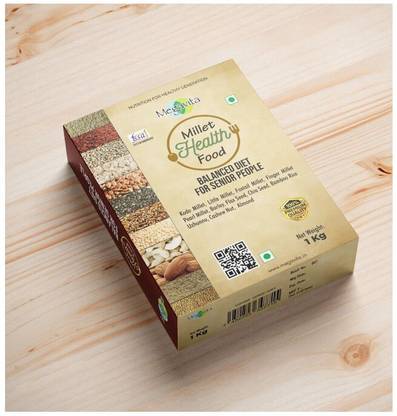 MEGAVITA Balanced Diet Kodo|Foxtail|Finger|Pearl|Barley|Flax|Bamboo|Chia|Cashew|Almond Mixed Millet