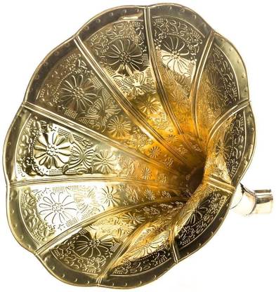 Indian Antique Arts Brass Horn Brass Gramophone