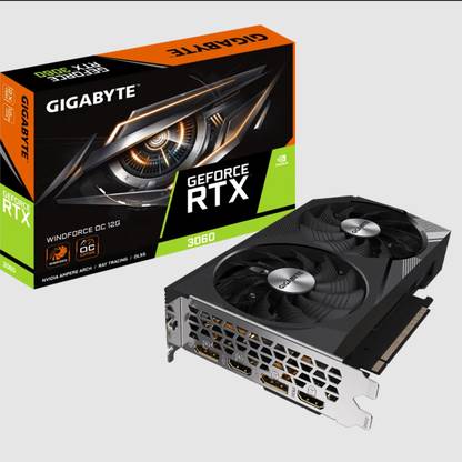GIGABYTE GeForce RTX 3060 pci_e_x16 WINDFORCE OC 12GD (GV-N3060WF2OC-12GD) GDDR6 12 GB NVIDIA Chipset 192 bit 1792 MHz Graphics Card
