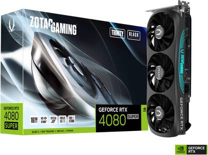 ZOTAC GAMING GeForce RTX 4080 SUPER Trinity Black Edition GDDR6X 16 GB NVIDIA Chipset 256 bit 2550 MHz Graphics Card