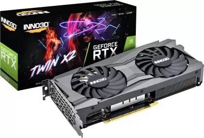 RTX INNO GEFORCE RTX 3060 TWIN X2 GDDR6 12 GB NVIDIA Chipset 192 bit 1792 MHz Graphics Card