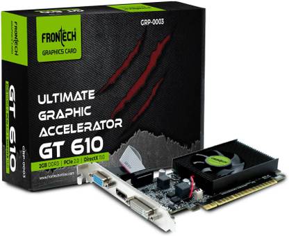 Frontech GT 610 Graphics Card with 64 Bits PCIe 2.0, High Efficiency DDR3 2 GB NVIDIA Chipset 64 bit 533 MHz Graphics Card
