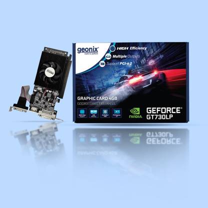 GEONIX NVIDIA GEFORCE GT730LP 4GB DDR3 DDR3 4 GB NVIDIA Chipset 128 bit 1333 MHz Graphics Card