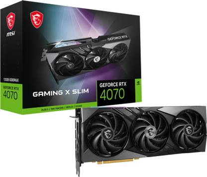 MSI GeForce RTX 4070 GAMING X SLIM 12G GDDR6X 12 GB NVIDIA Chipset 192 bit 2625 MHz Graphics Card