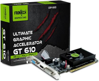 Frontech GT 610 Graphics Card with 64 Bits PCIe 2.0, High Efficiency DDR3 2 GB NVIDIA Chipset 64 bit 533 MHz Graphics Card