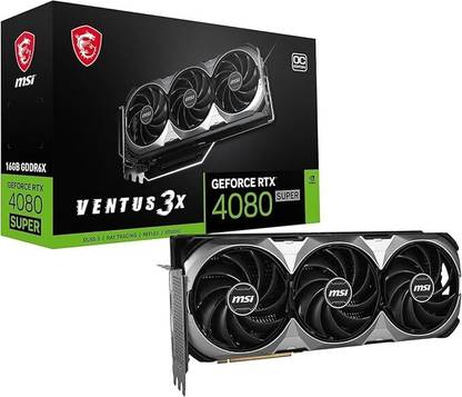 MSI GeForce RTX 4080 SUPER 16G VENTUS 3X OC GDDR6 16 GB NVIDIA Chipset 256 bit 2595 MHz Graphics Card