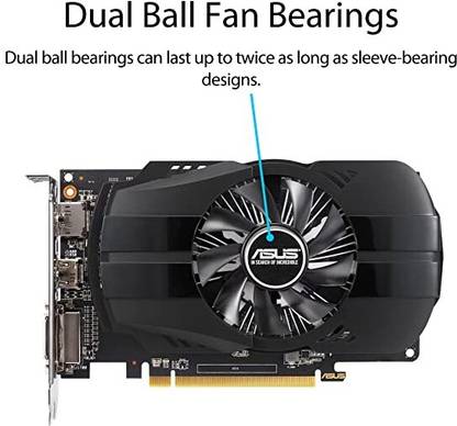 ASUS PH-RX550-4G-EVO GDDR5 4 GB AMD Radeon Chipset 128 bit 1183 MHz Graphics Card