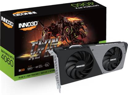 Inno3D GEFORCE RTX 4060 Twin X2 OC 8GB - N40602-08D6X-173051N GDDR6 8 GB NVIDIA Chipset 272 bit 2490 MHz Graphics Card
