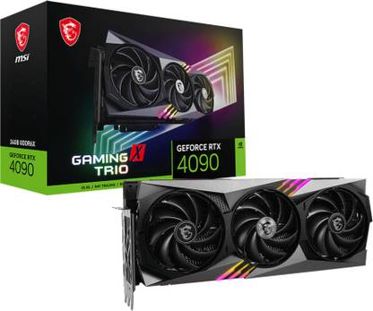MSI GeForce RTX 4090 GAMING TRIO 24G GDDR6X 24 GB NVIDIA Chipset 384 bit 2610 MHz Graphics Card
