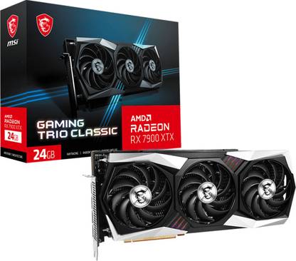 MSI Radeon RX 7900 XTX GAMING TRIO CLASSIC 24G GDDR6 24 GB AMD Radeon Chipset 384 bit 6144 MHz Graphics Card