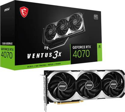 MSI GeForce RTX 4070 VENTUS 3X 12G OC GDDR6X 12 GB NVIDIA Chipset 192 bit 2520 MHz Graphics Card