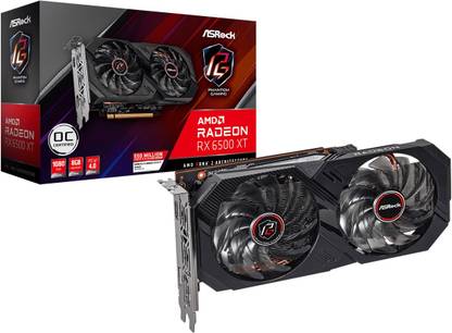 ASRock RX 6500 XT GDDR6 8 GB AMD Radeon Chipset 64 bit 2852 MHz Graphics Card