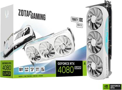 ZOTAC GAMING GeForce RTX 4080 SUPER Trinity OC White Edition GDDR6X 16 GB NVIDIA Chipset 256 bit 2565 MHz Graphics Card