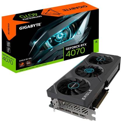 GIGABYTE RTX 4070 EAGLE OC GV-N4070EAGLE-OC-12GD GDDR6X 12 GB NVIDIA Chipset 192 bit 21000 MHz Graphics Card
