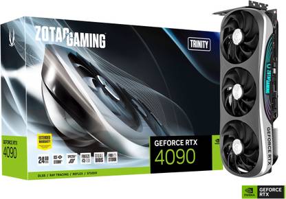 ZOTAC Gaming GeForce RTX 4090 Trinity 24GB GDDR6X 384-bit PCIE 4.0 Graphics Card GDDR6X 24 GB NVIDIA Chipset 384 bit 2520 MHz Graphics Card