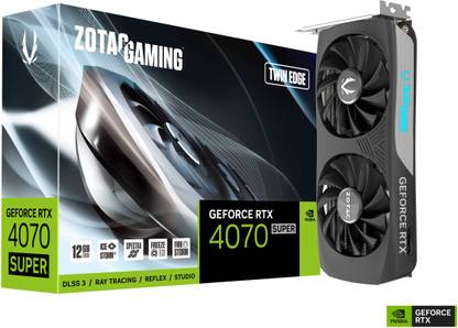 ZOTAC GAMING GeForce RTX 4070 SUPER TWIN EDGE GDDR6X 12 GB NVIDIA Chipset 192 bit 2475 MHz Graphics Card