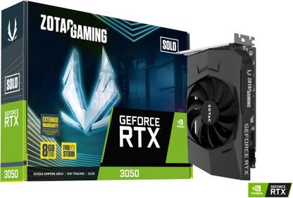 ZOTAC GAMING GeForce RTX 3050 Solo GDDR6 8 GB NVIDIA Chipset 128 bit 1777 MHz Graphics Card