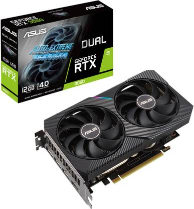 ASUS Dual NVIDIA GeForce RTX 3060 V2 12GB GDDR6 Gaming Graphics Card GDDR6 12 GB NVIDIA Chipset 192 bit 1837 MHz Graphics Card